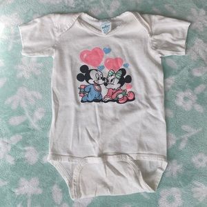 Vintage Disney Onesie with Baby Micky and Minnie